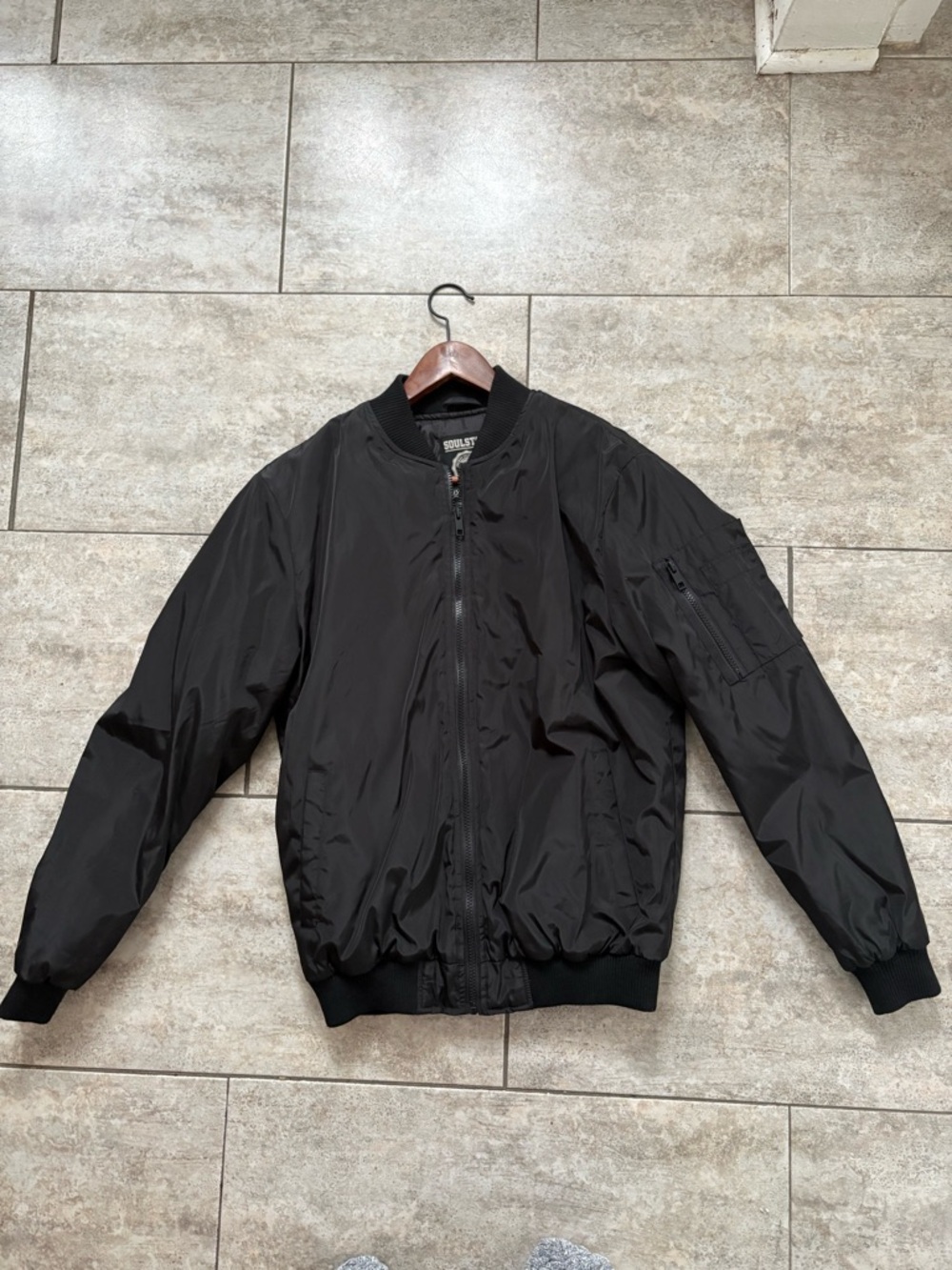 Classic Black Bomber Jacket